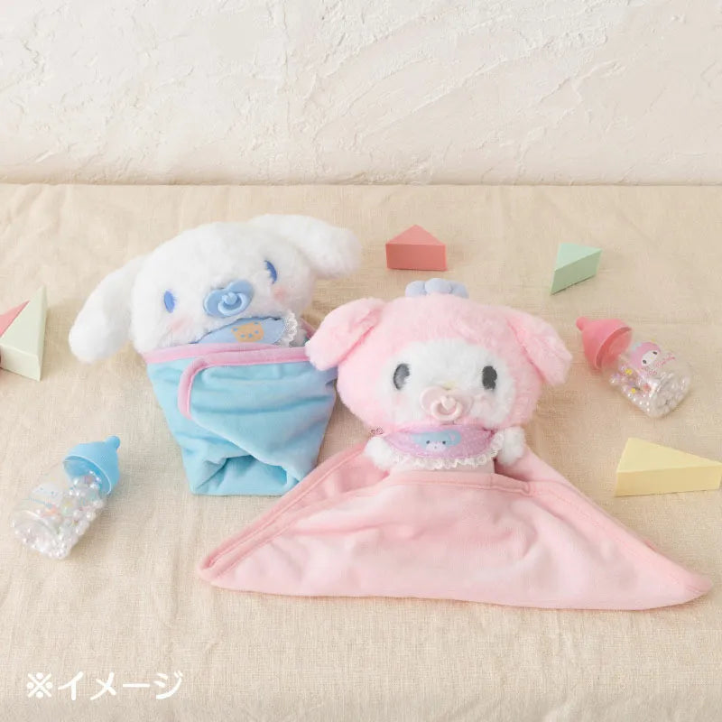 Sanrio Cinnamoroll My Melody Baby Dress Up Suit Baby Pacifier Bottle Plush Kawaii Stuffed Plushie Girl Cute Birthday  Gift Doll
