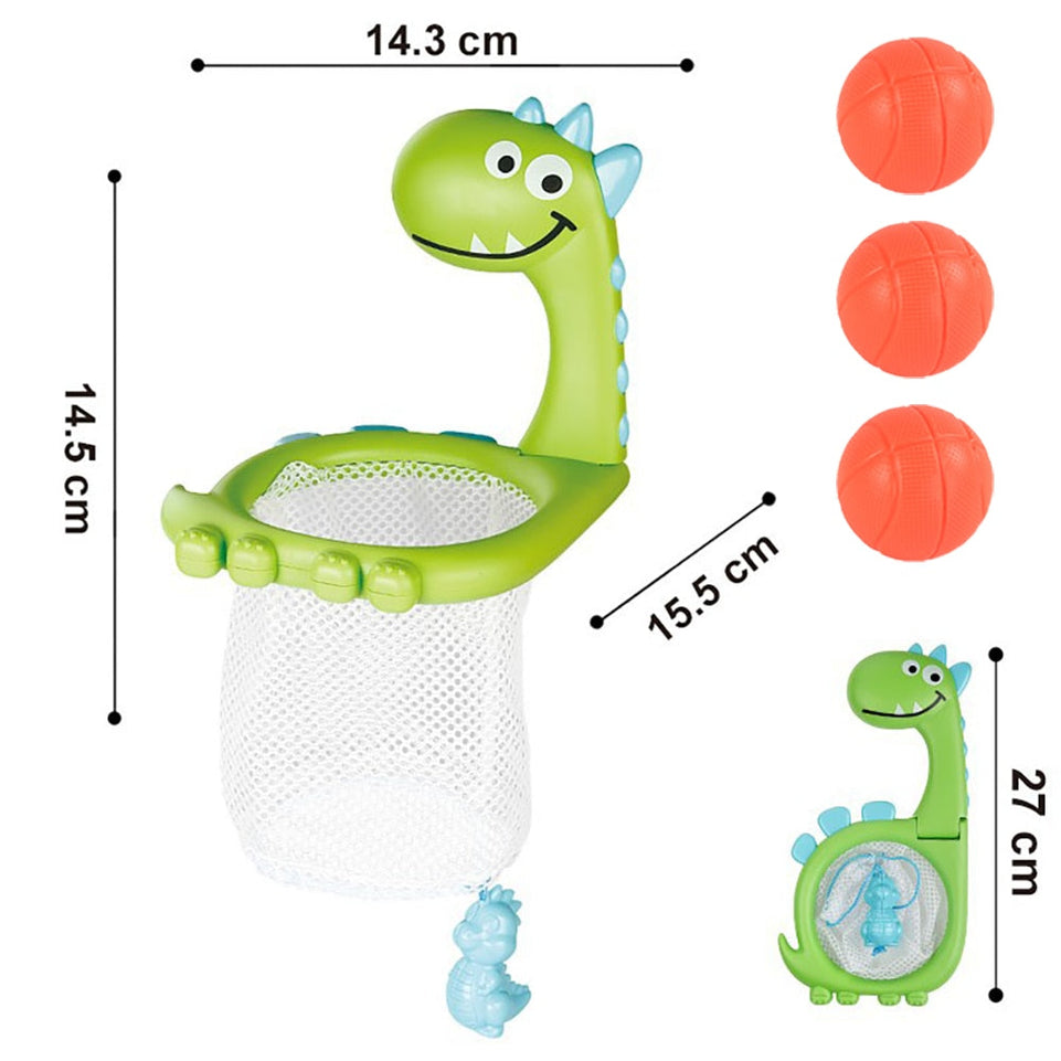 Baby Bath Toy Toddler Boy Water Toys Bathroom Bathtub Shooting Basketball Hoop with 3 Balls Kids Outdoor Play Set Cute Whale